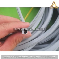 Ron cao su EPDM chữ D 7x8x1 Ron cao su EPDM chữ D 7x8x1