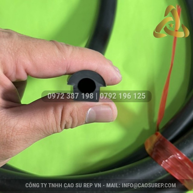 Ron cao su EPDM chữ D 12x15x3.5