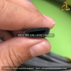 Ron cao su xốp EPDM chữ D 15x5x1.5 Ron cao su xốp EPDM chữ D 15x5x1.5