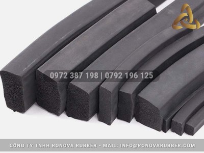 Dây ron cao su xốp biên dạng hình chữ nhật, hình vuông