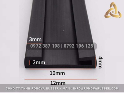 Ron cao su chữ U nẹp bảo vệ cạnh kính, kim loại, bảo vệ cạnh vật liệu trong xây dựng