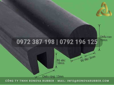 Ron Cao Su Chữ U Khe Rãnh 1–10mm Cho Cửa Kho Lạnh Ở Thanh Hóa