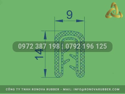 Ron Cao Su Chữ U Khe Rãnh 5mm Phổ Biến Trong Ngành Cơ Khí
