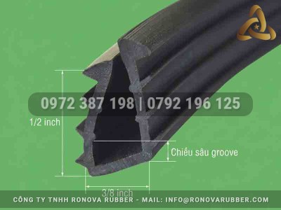Kích Thước Ron Cao Su Chữ U Chèn Cửa Phổ Biến Hiện Nay Khu Vực Miền Nam