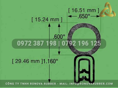 Ron Cao Su Chữ U Chèn Cửa Tủ Điện Chất Lượng Tại Bắc Ninh