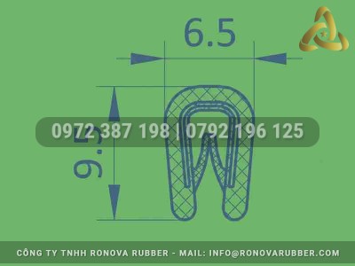 Ron Cao Su Chữ U Bọc Kẽm Cho Tủ Điều Khiển Và Tủ Điện Lớn