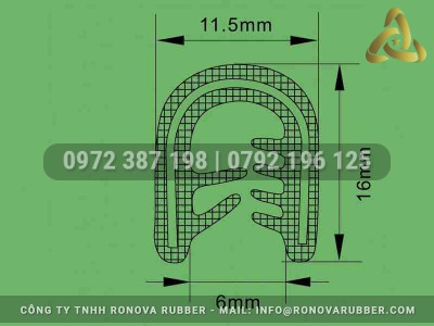 Ron Cao Su Chữ U Bọc Cạnh Kim Loại Hiệu Quả