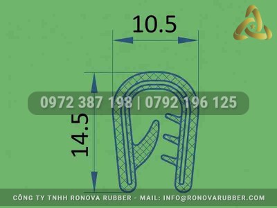 Bọc Cạnh Kính Bằng Ron Cao Su Chữ U Trong Xưởng Nhôm Kính