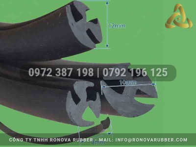 Ron tim cao su chữ H giúp cố định kính và khung kim loại chắc chắn