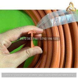 Ron cao su EPDM chữ T màu đỏ tươi 24x10x2 Ron cao su EPDM chữ T màu đỏ tươi 24x10x2