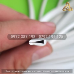 Ron cao su EPDM trắng chữ U 3.5x7x1