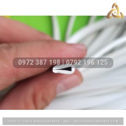 Ron cao su EPDM trắng chữ U 3.5x7x1