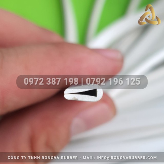 Ron cao su EPDM trắng chữ U 3.5x7x1