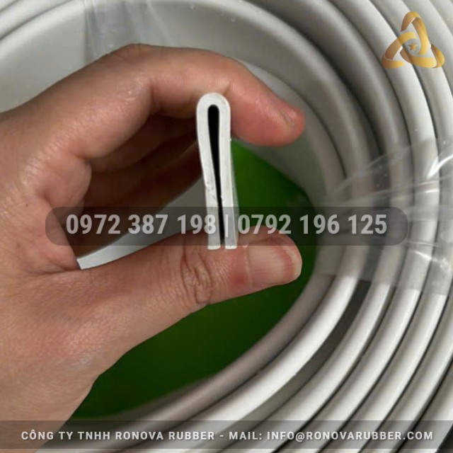 Ron cao su EPDM trắng chữ U 6x28x2