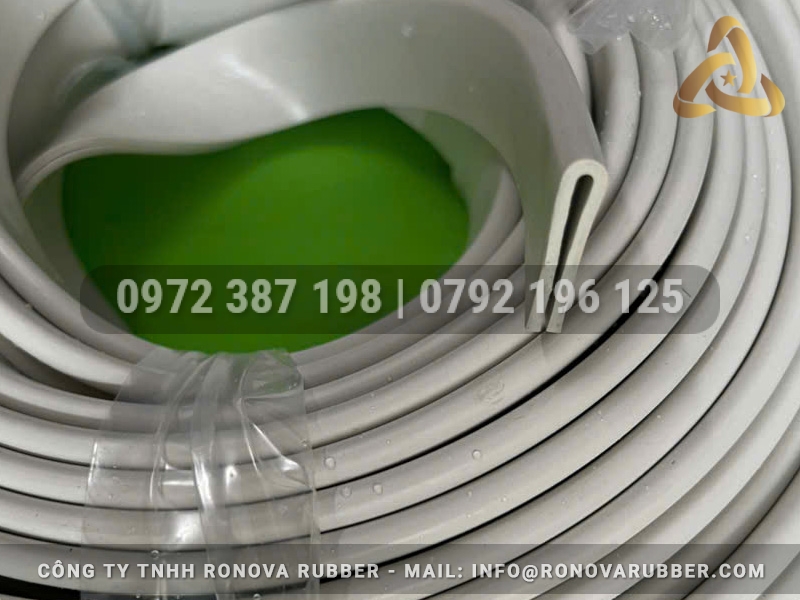 Ron cao su chữ U EPDM màu trắng kích thước 6x28x2