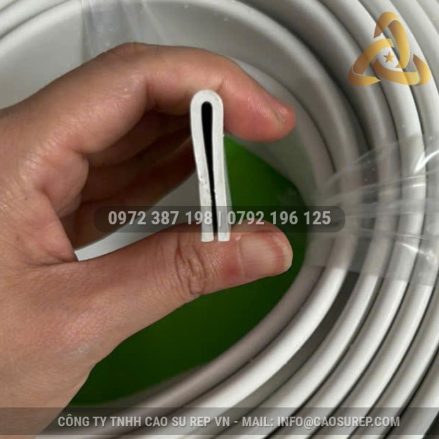 Ron cao su EPDM trắng chữ U 6x28x2