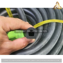 Ron cao su xốp chữ D 15x17x4