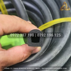 Ron cao su xốp chữ D 15x17x4