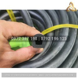 Ron cao su xốp chữ D 15x17x4