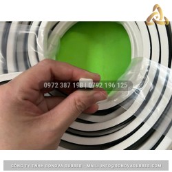 Ron cao su xốp chữ D màu trắng 9x6