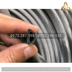 Ron cao su xốp EPDM chữ D 12x6x2