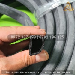Ron cao su xốp EPDM chữ D 20x15x2