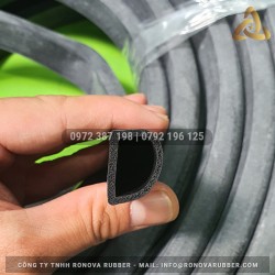 Ron cao su xốp EPDM chữ D 20x15x2 Ron cao su xốp EPDM chữ D 20x15x2