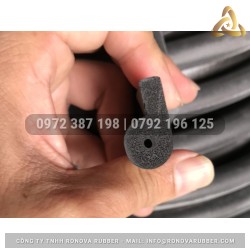 Ron cao su xốp EPDM chữ P 24x14x6